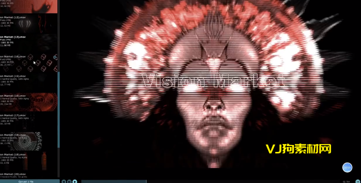 VisionMarket第8期#红色#人脸#节奏#VJLoop  第08期素材/数量：21个